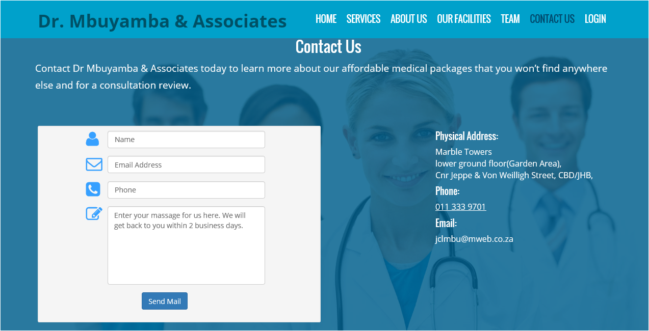 Contact Us Page